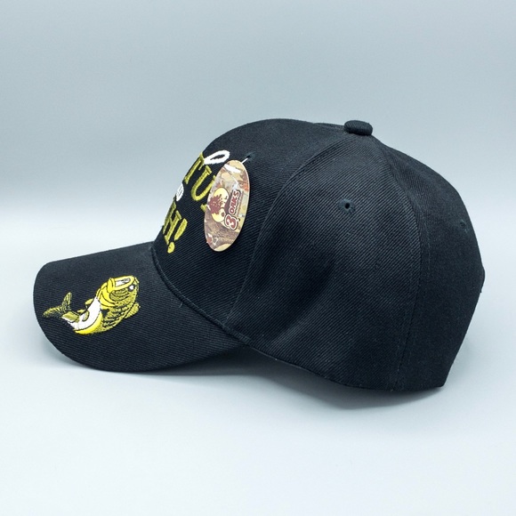 ‼️SOLD‼️ 3 Oaks Embroidered Bass “Shut Up and Fish” Baseball Hat - Adjustable - Picture 7 of 11